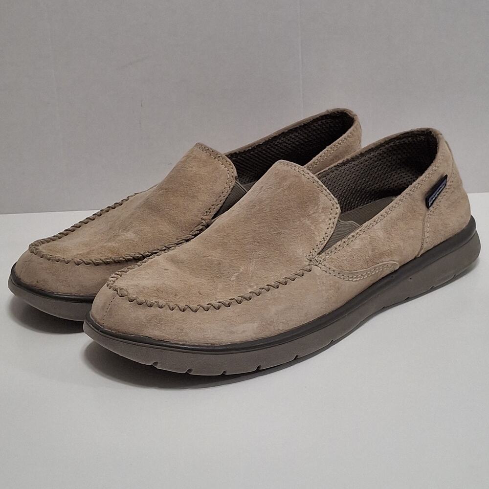 Patagonia Loafers Mens 9.5 Maui Air Retro Khaki Leather Moc Casual Slip-On Suede